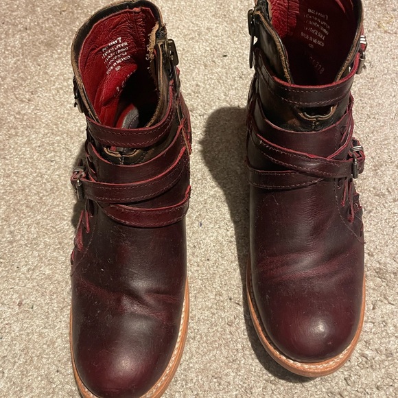 Freebird by Steven Shoes - Freebird by Steven Burgundy Belfast Ankle Booties